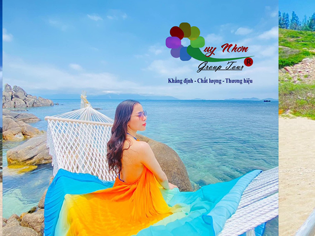 Tour chụp ảnh ghép 2 đảo Hòn Khô - Kỳ Co Quy Nhơn - Quynhongrouptour