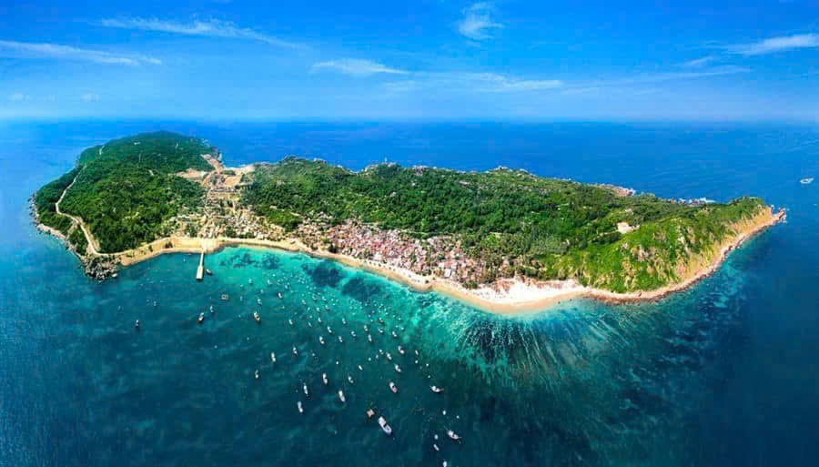 Đảo Cù Lao Xanh từ trên cao - Quynhongrouptour