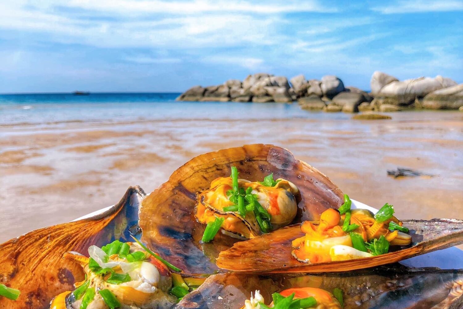 BBQ tại bãi biển Đề Gi